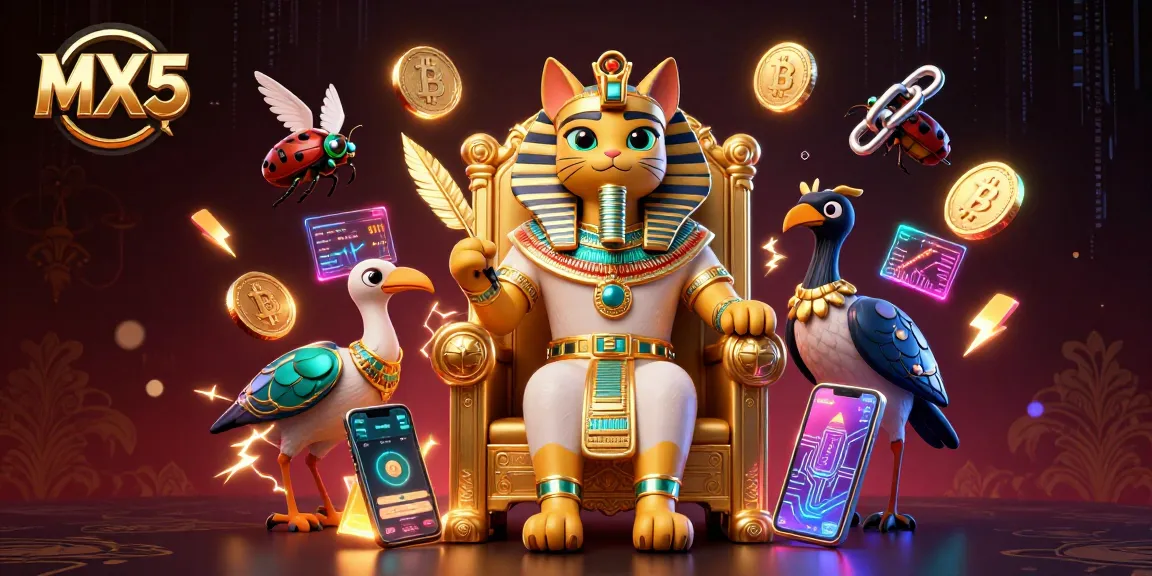 Experience the excitement at MX5 with vibrant gambling elements in this dynamic casino scene.