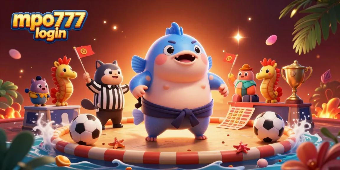 Experience professional sports betting with mpo777 login in an exciting underwater scene filled with vibrant gambling elements.