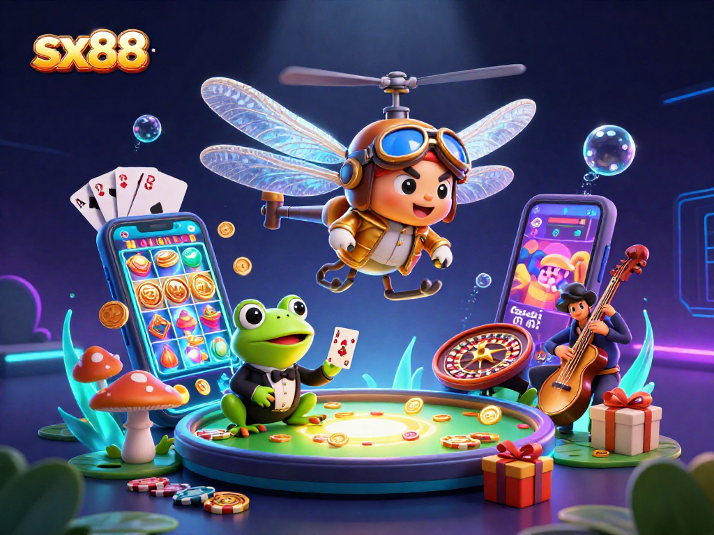 Engage in thrilling gaming at sx88 with vibrant slot games, cards, and a lively casino scene.