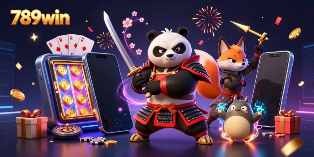 Engage in thrilling gaming action with 789win, showcasing vibrant slot gameplay and dynamic casino elements.