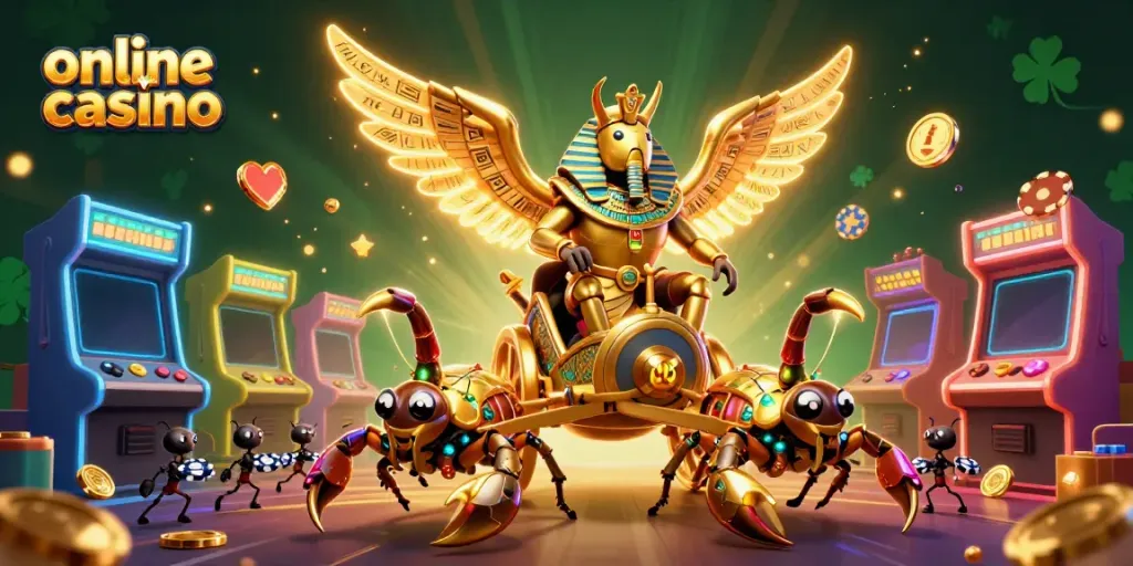 Experience thrilling fun at the online casino with exciting characters and vibrant gaming elements.