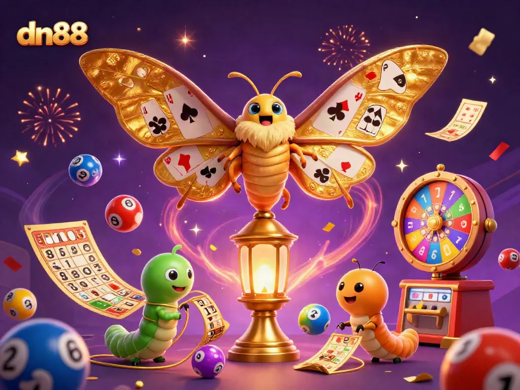 Experience the thrill of dn88 with a vibrant casino scene featuring dynamic games and gambling elements.