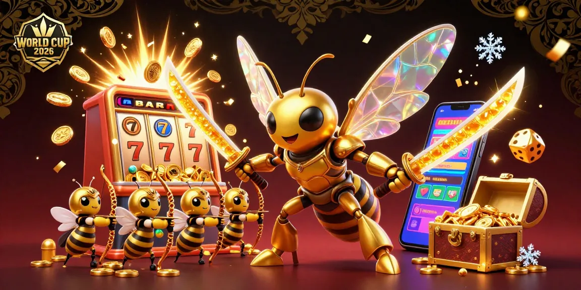 Experience the excitement of WORLD CUP 2026 with a 3D illustration of an extravagant casino scene featuring jackpots and gaming action.