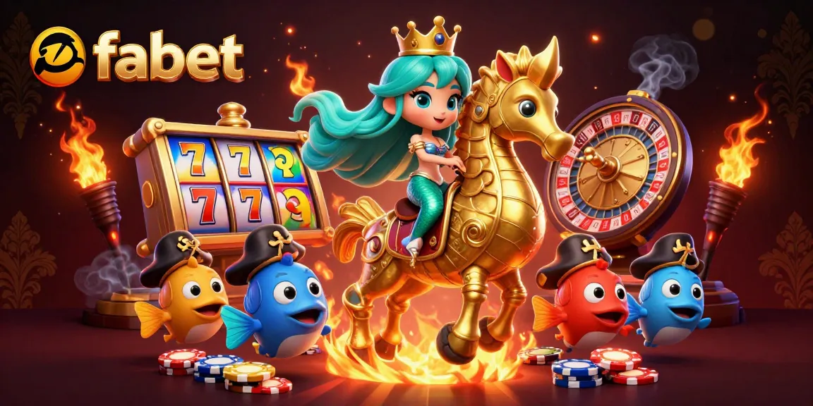 Experience the captivating energy of fabet with vibrant slot reels and a magical casino scene.