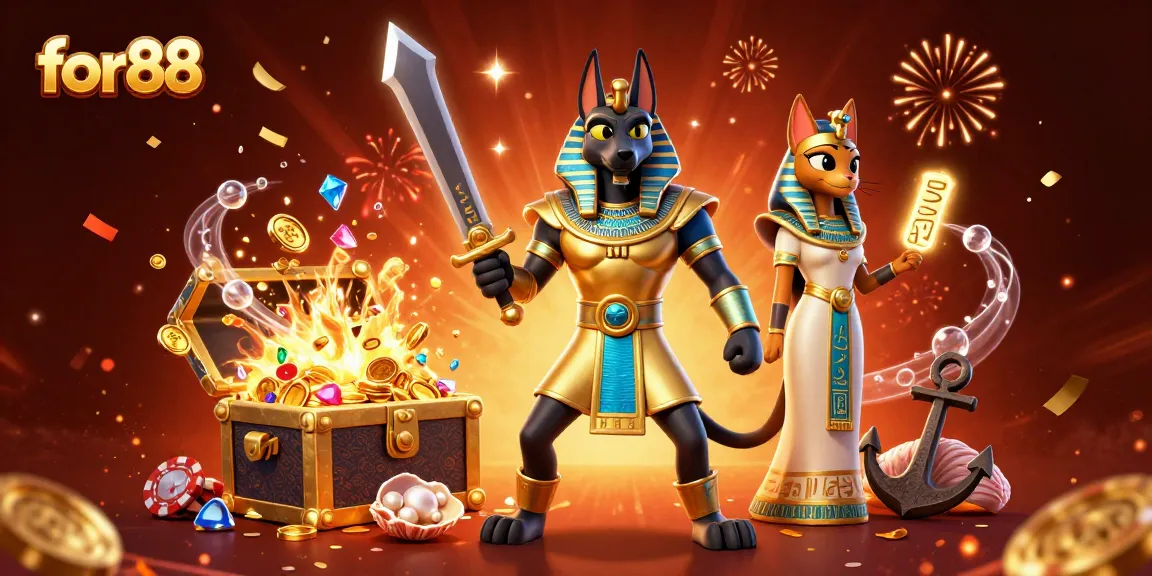 Win big with for88 and explore vibrant casino-themed realms in this vivid digital illustration.