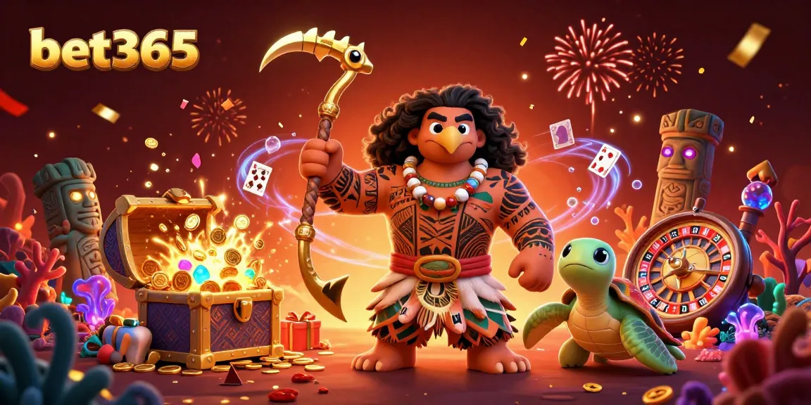 Experience vibrant betting action at bet365 with a dynamic casino illustration featuring exciting games and characters.